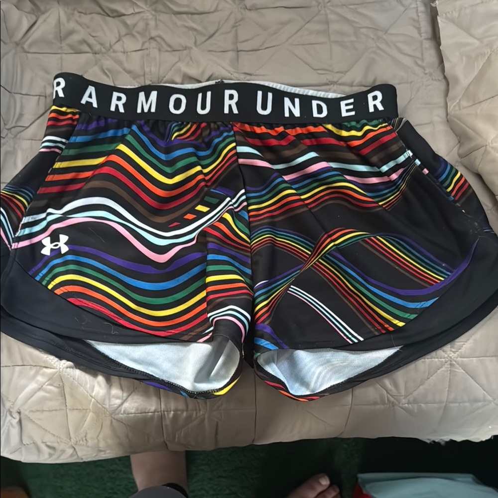 Under Armour Women's Multicolor Striped Shorts